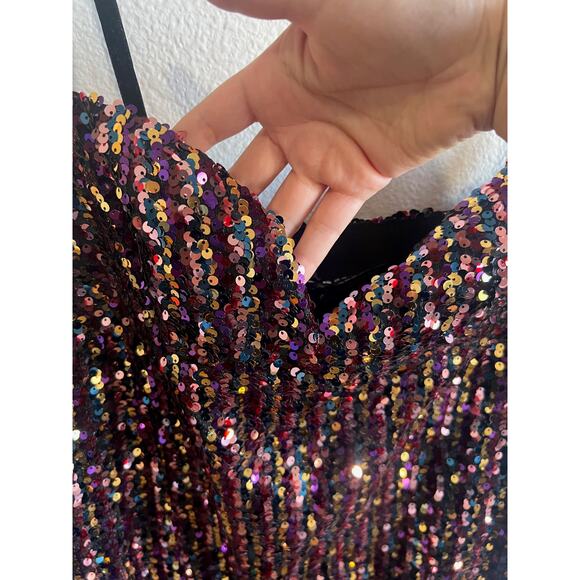 NWT ZARA woman multicolor sequin mini dress size S - Picture 3 of 8